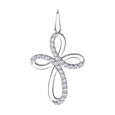 Подвеска из серебра 925 с фианитами