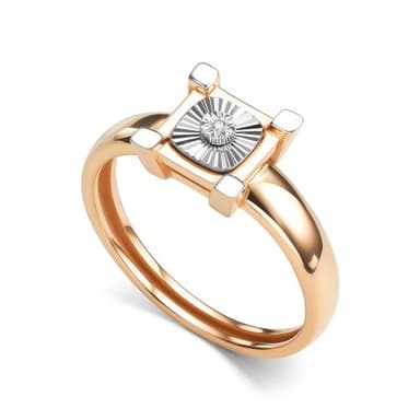 Кольцо из золота 585 с бриллиантами