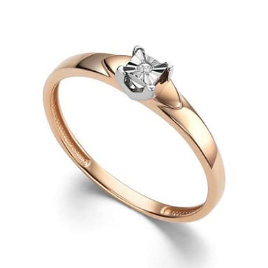 Кольцо из золота 585 с бриллиантами