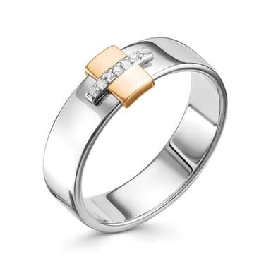 Кольцо из серебра 925 с бриллиантами