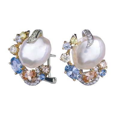 Серьги из серебра 925 с жемчугом