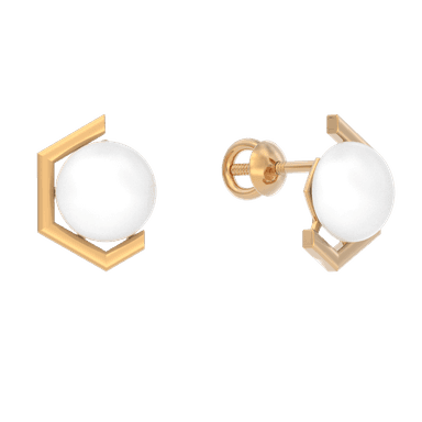 Серьги из золота 585 с жемчугом