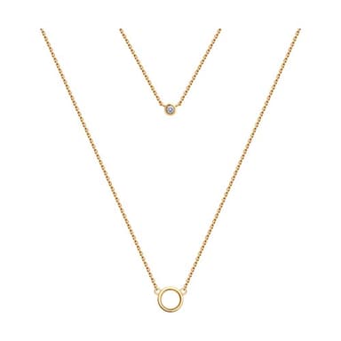 Колье из золота 585 с фианитами