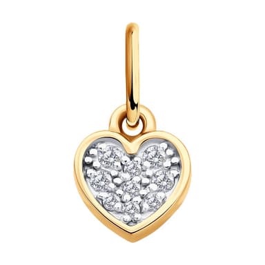 Подвеска из золота 585 с фианитами