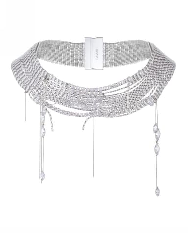 Колье из бижутерного сплава с фианит