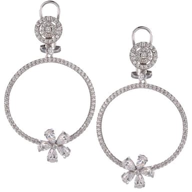 Серьги из серебра 925 с фианитами