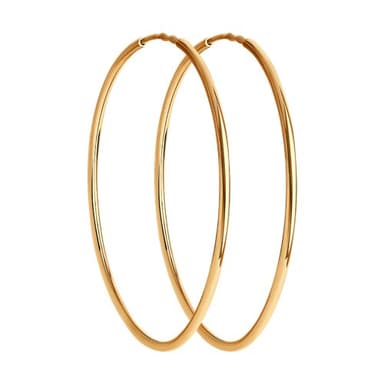 Серьги из золота 585 без вставки