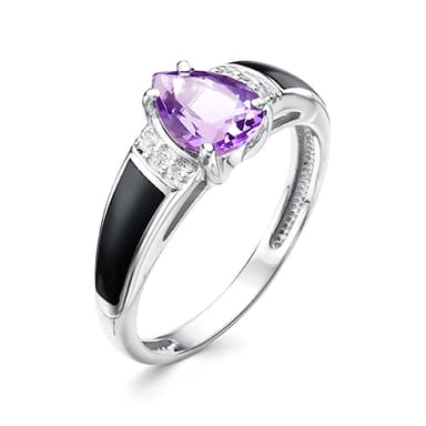 Кольцо из серебра 925 с аметистами