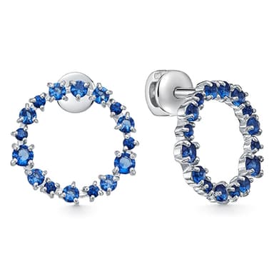 Серьги из серебра 925 с фианитами