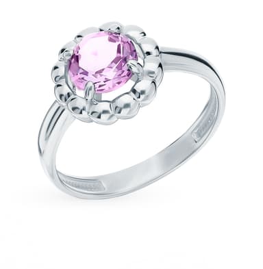 Кольцо из серебра 925 с аметистами