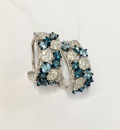 Серьги из серебра 925 с топазами