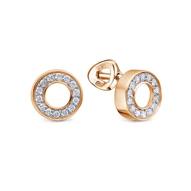 Серьги из золота 585 с бриллиантом