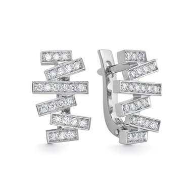 Серьги из золота 585 с  бриллиантом