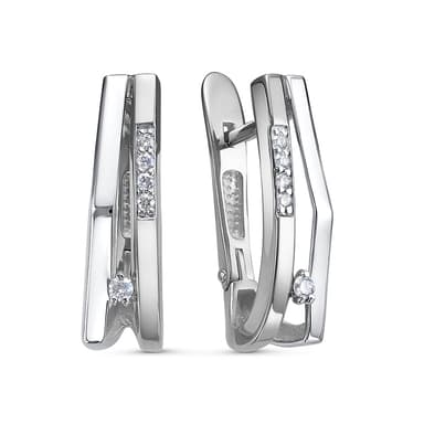 Серьги из золота 585 с бриллиантом