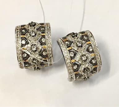 Серьги из серебра 925 с топазами