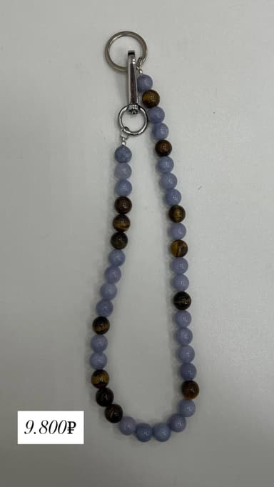 Обвес из бижутерный сплава с тигровым глазом