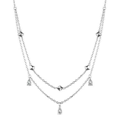 Колье из серебра 925 с фианитами