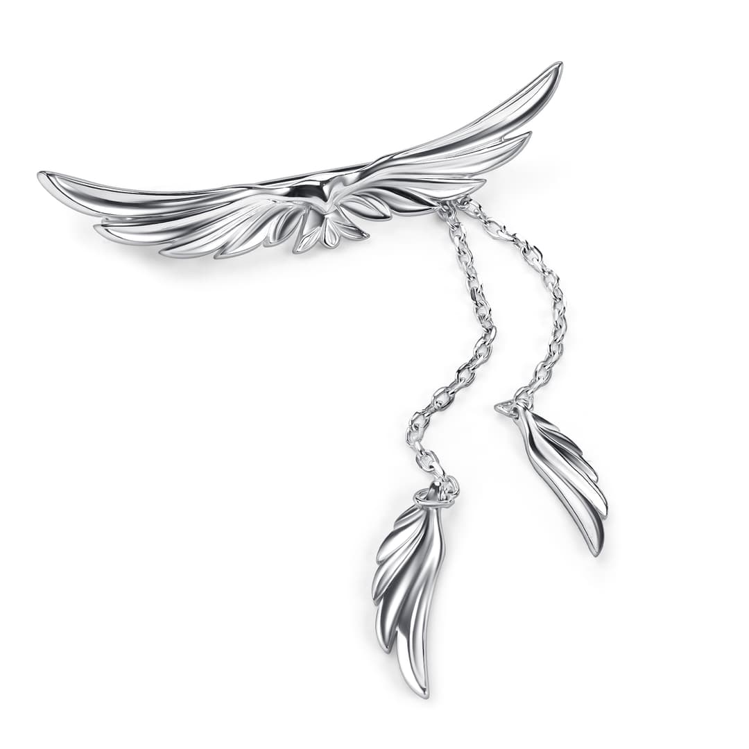 Брошь из серебра 925 без вставки