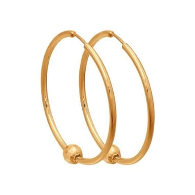 Серьги из золота 585 без вставки