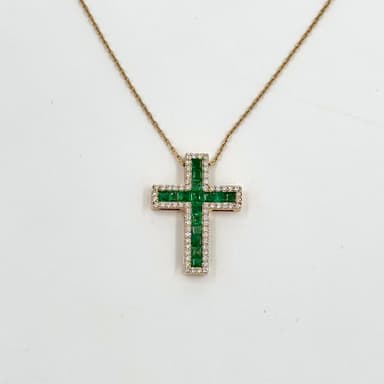 Подвеска из золота 585 с изумрудом