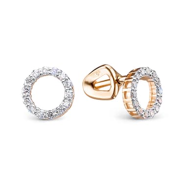 Серьги из золота 585 с бриллиантом