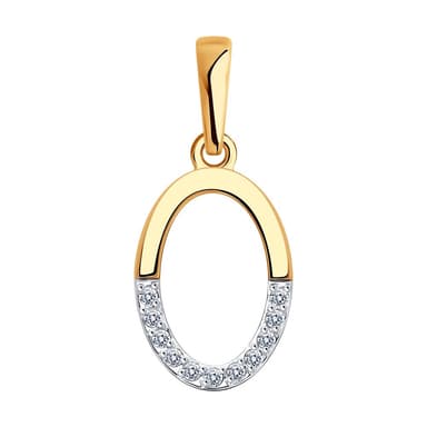 Подвеска из золота 585 с фианитами