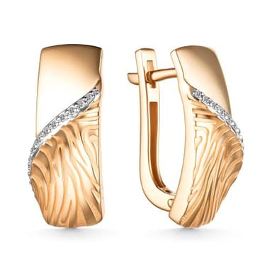 Серьги из золота 585 с бриллиантами