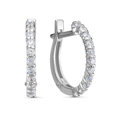 Серьги из золота 585 с фианит