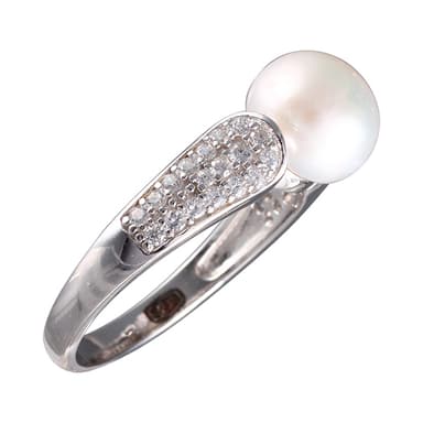 Кольцо из серебра 925 с жемчугом