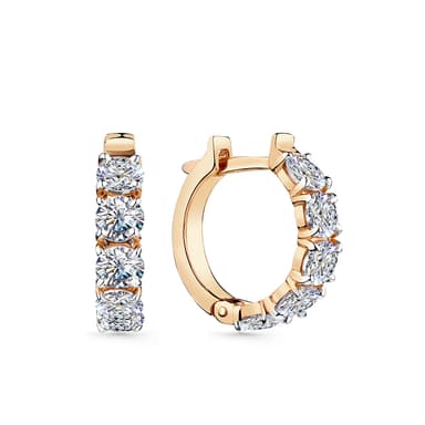 Серьги из золота 585 с  фианит