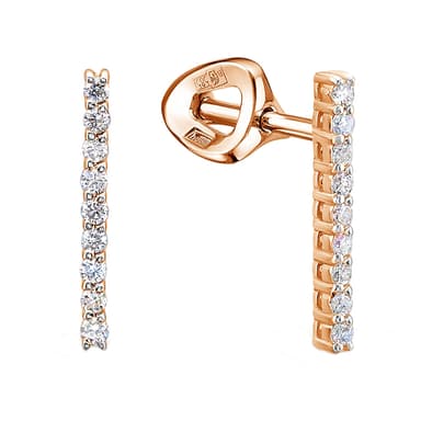 Серьги из золота 585 с бриллиантом