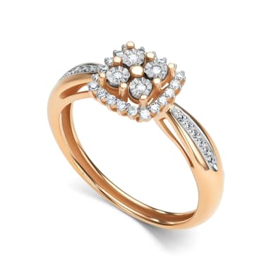 Кольцо из золота 585 с бриллиантами