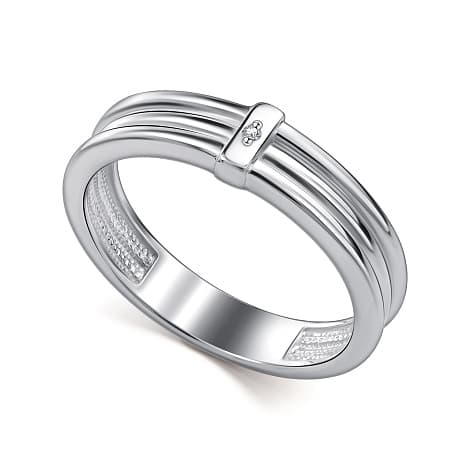 Кольцо из серебра 925 с бриллианитами