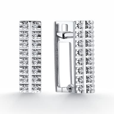 Серьги из золота 585 с бриллиантами