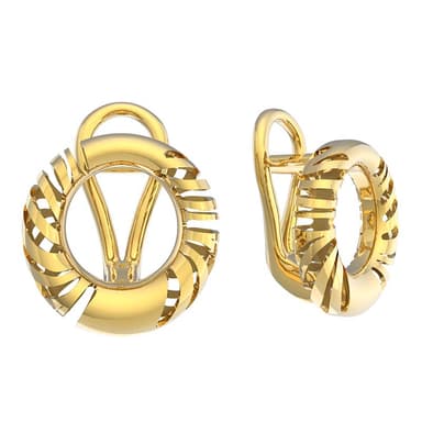 Серьги из золота 585 без вставки