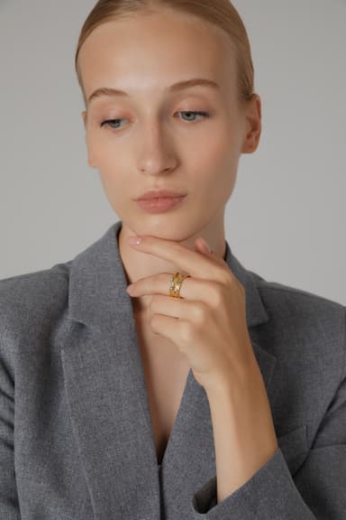 Кольцо из серебра 925 без вставки