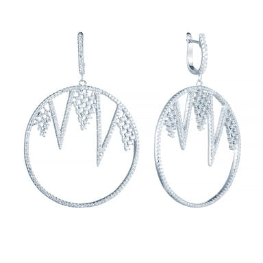 Серьги из серебра 925 с фианитами