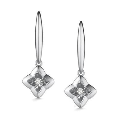 Серьги из золота 585 с бриллиантами