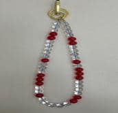 Обвес из бижутерный сплава с халцедонами