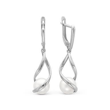 Серьги из серебра 925 с жемчугом
