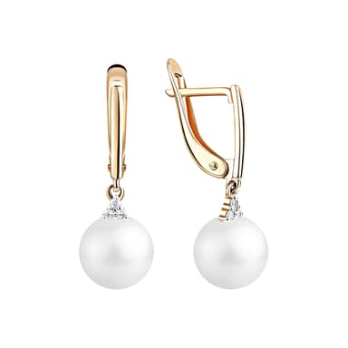 Серьги из золота 585 с жемчугом