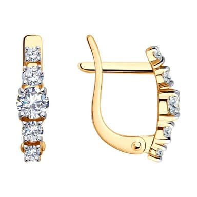Серьги из Золота 585 с фианитами