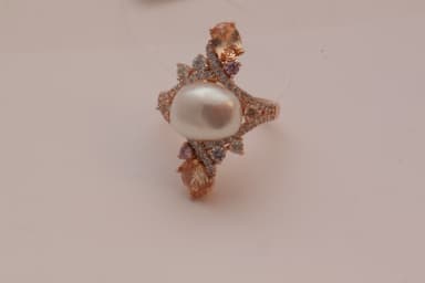 Кольцо из серебра 925 с жемчугом