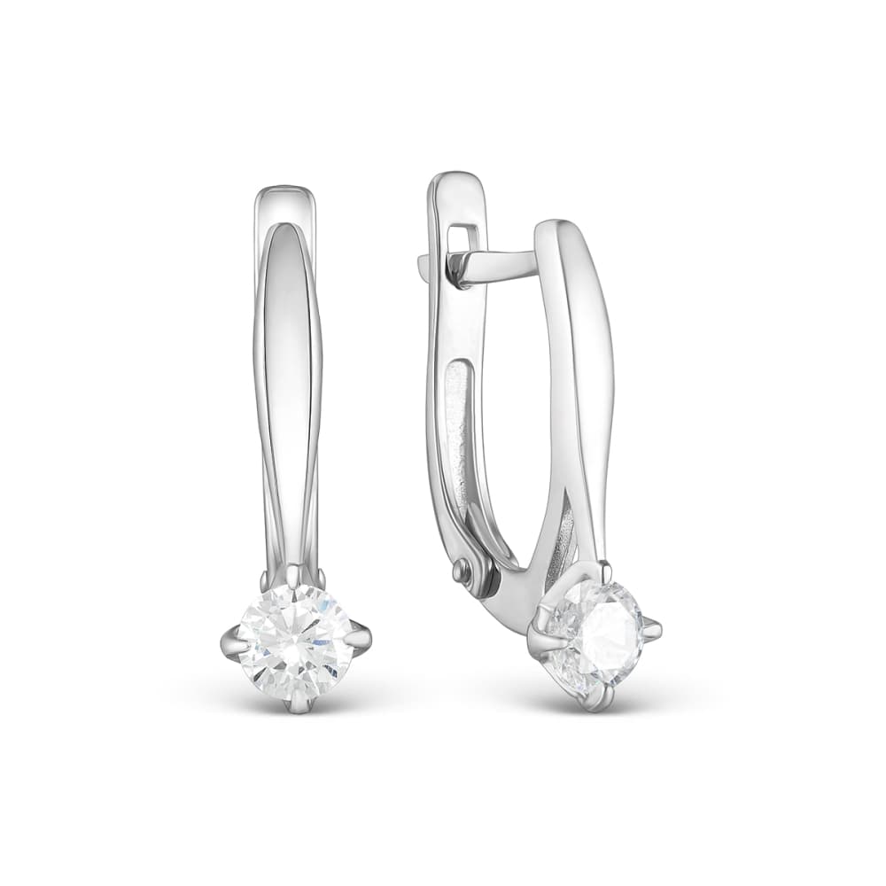 Серьги из серебра 925 с фианит