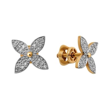 Серьги из золота 585 с бриллиантами