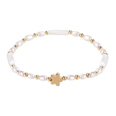 Браслет декоративный из стали с жемчугом