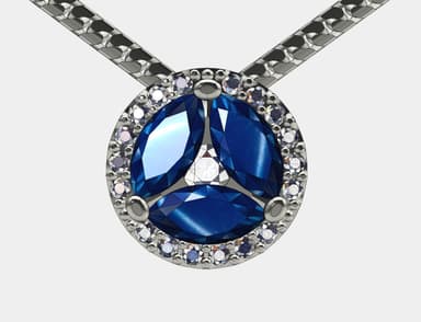 Подвеска из золота 585 с  сапфиром