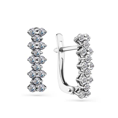 Серьги из золота 585 с бриллиантами