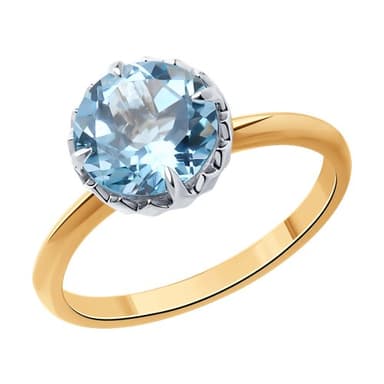 Кольцо из золота 585 с топазами