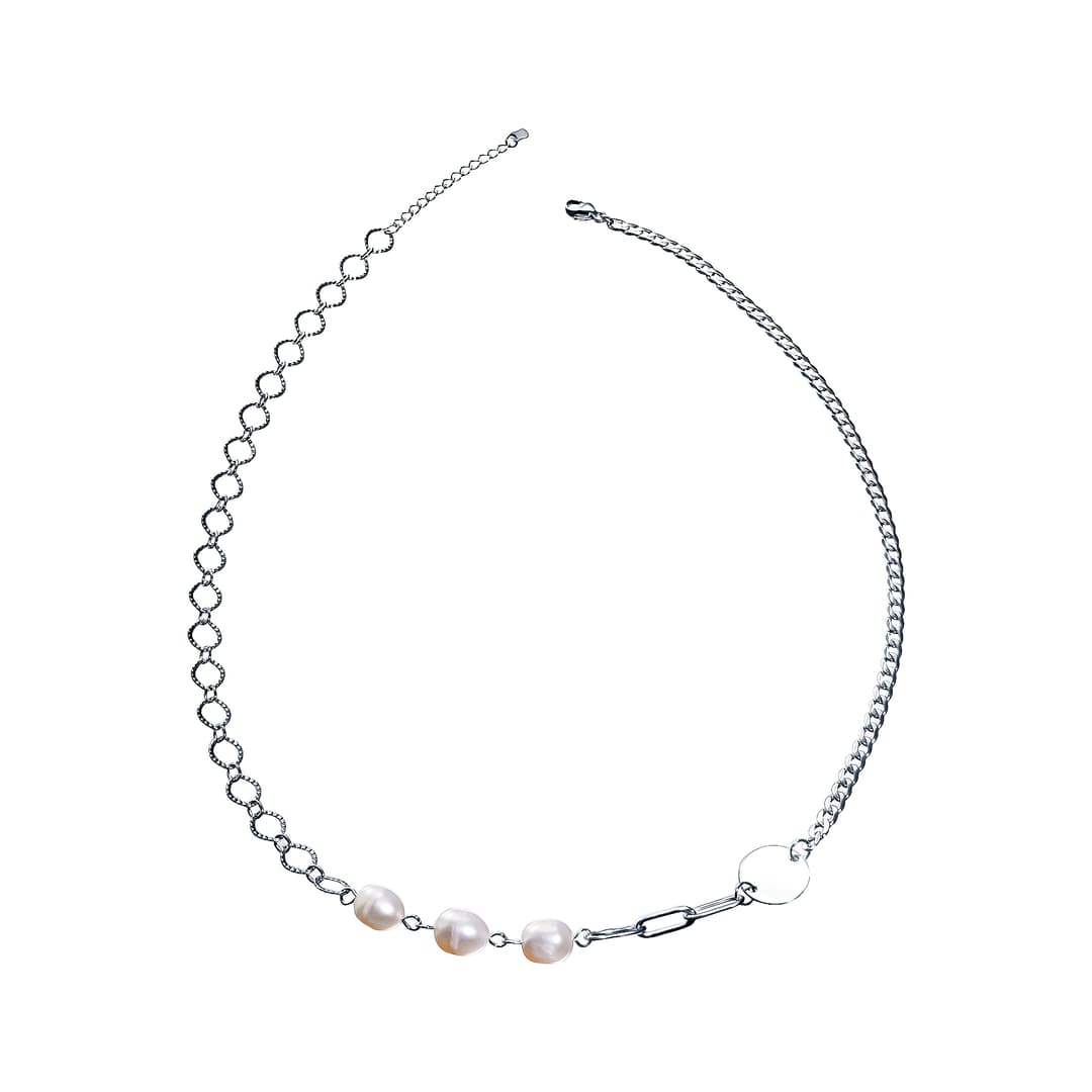 Колье из серебра 925 с жемчугом